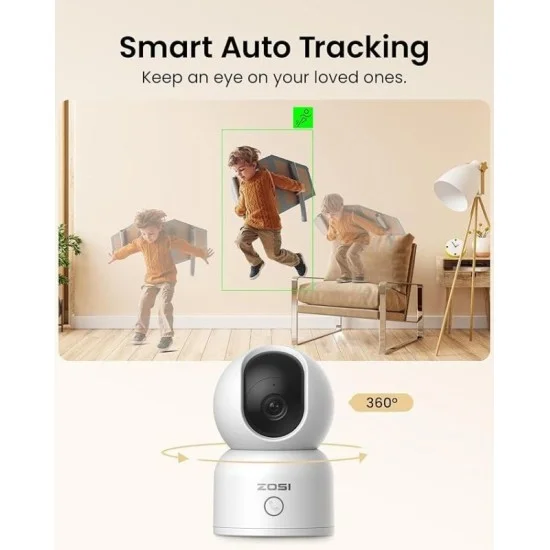 Zosi 3.0Mp Indoor Camera - White